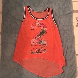 Salmon coloured tank top